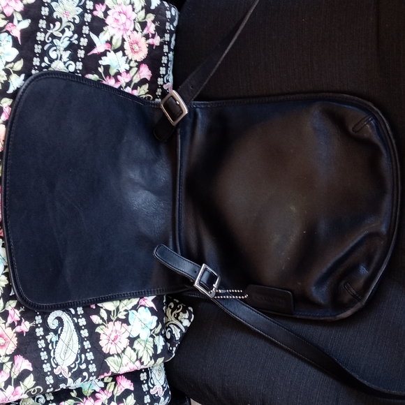 COACH VINTAGE ANDREA SLIM BLACK LEATHER HOBO - Picture 7 of 7